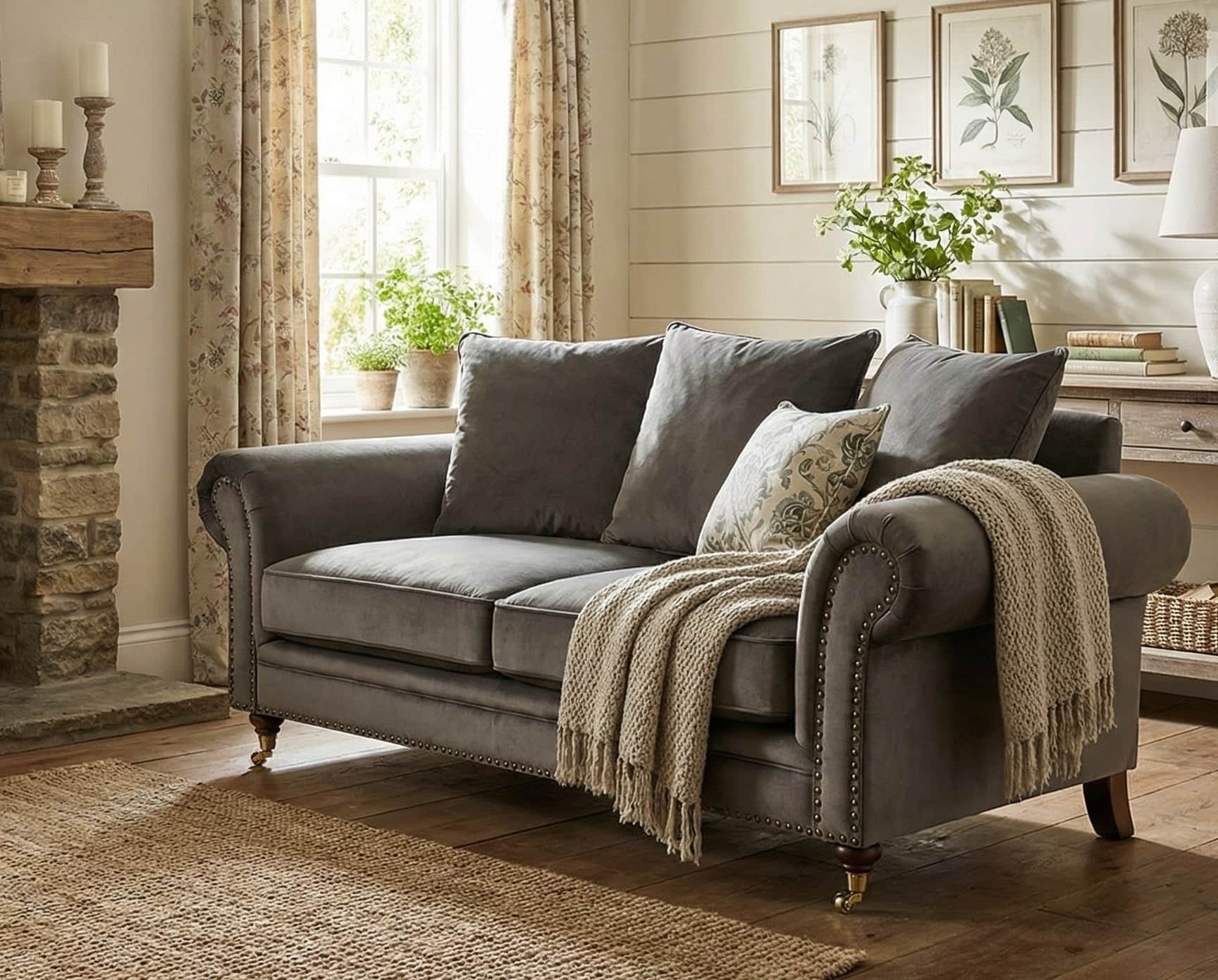 DERRYS Sofa Hampton Series Sofa in Mink – EX SHOP DISPLAY ONLY
