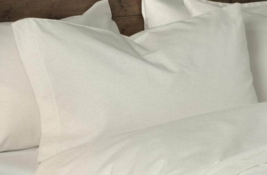 Design Port Bedspread Cream PREMIUM BRUSHED COTTON PLAIN PILLOWCASES (3 colours to choose from) by Design Port