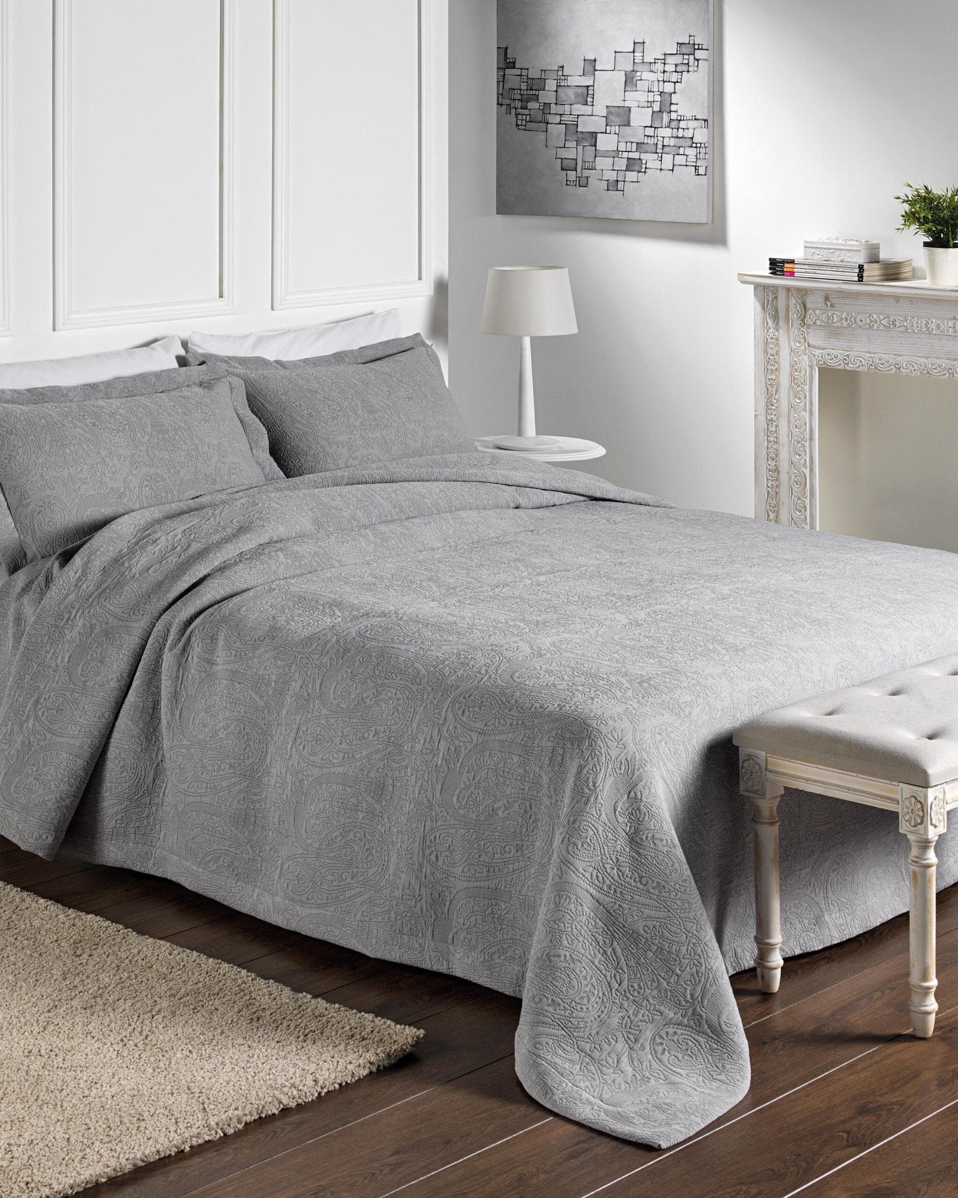 Design Port Interior Design Range Single Duvet set / Grey KASHMIR BEDSPREADS (3 colours to choose from) by Design Port