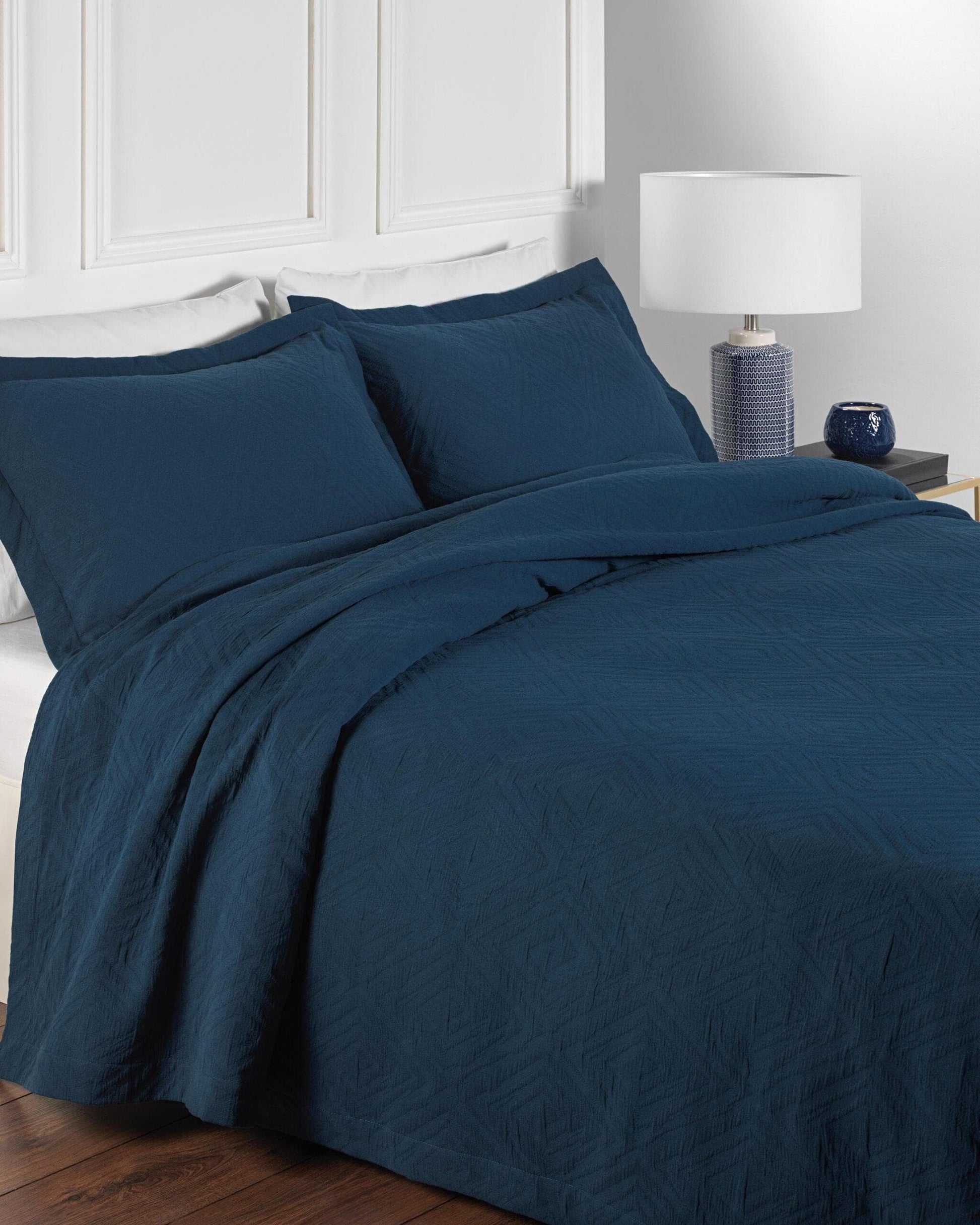 Design Port Interior Design Range Single Duvet set / Navy PADSTOW BEDSPREADS (3 colours to choose from) by Design Port