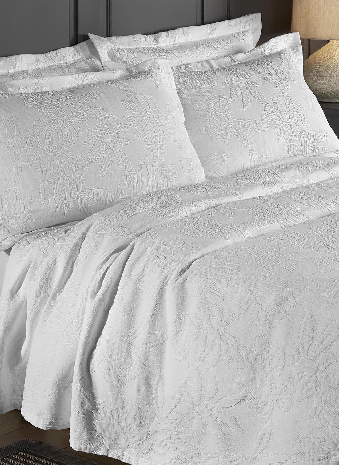 Design Port Interior Design Range Single Duvet set / White RICHMOND STONEWASH COTTON BEDSPREADS (2 colours to choose from) by Design Port