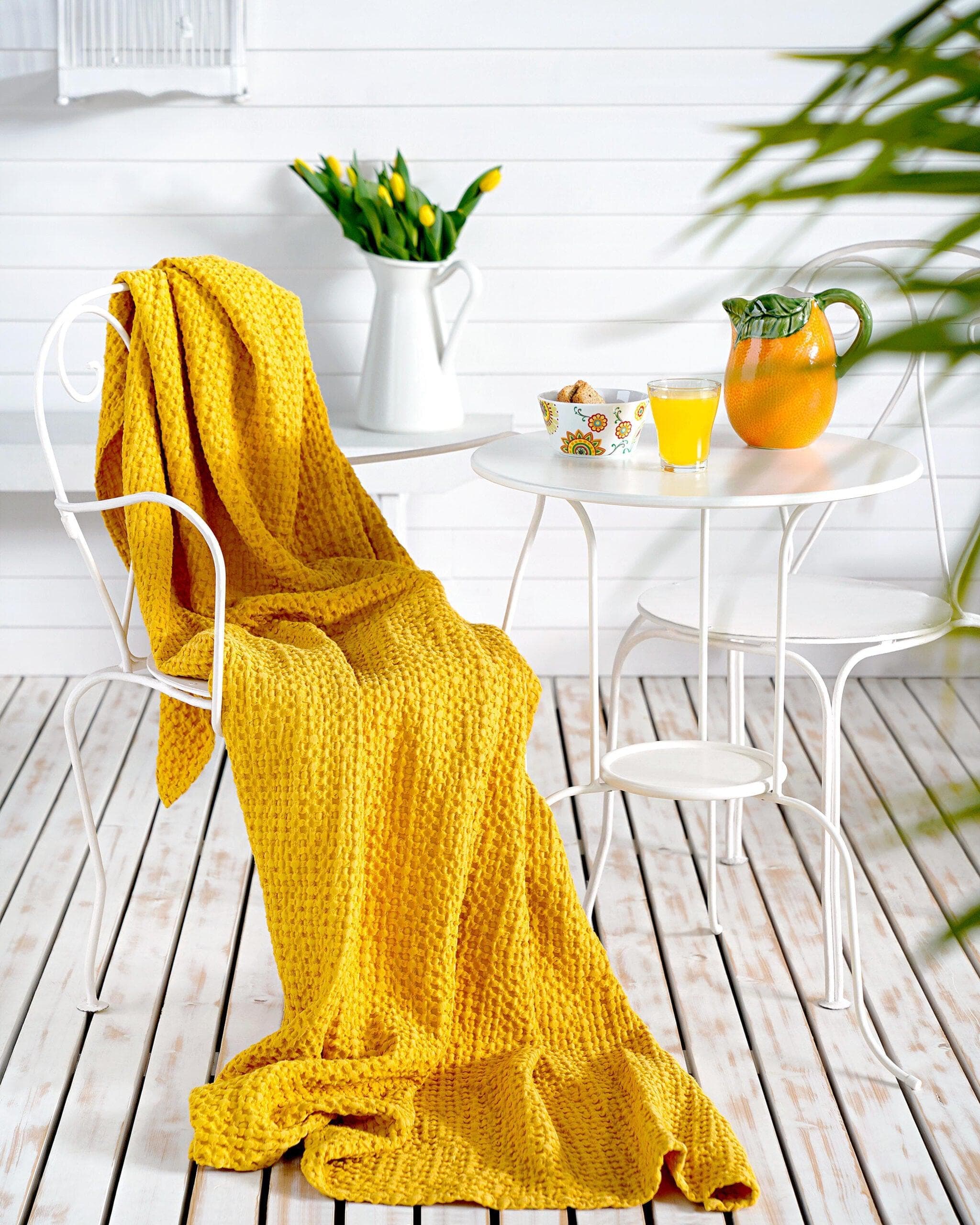 Design Port Throw Mustard Mallory Throw (choose from 6 colours) by Design Port