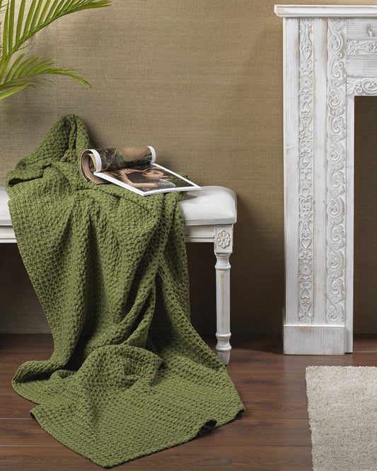 Design Port Throw Olive Mallory Throw (choose from 6 colours) by Design Port