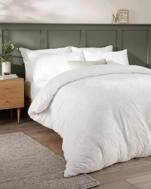Duvet Day Seville Leaf Tufted Soft Touch Duvet Cover Set