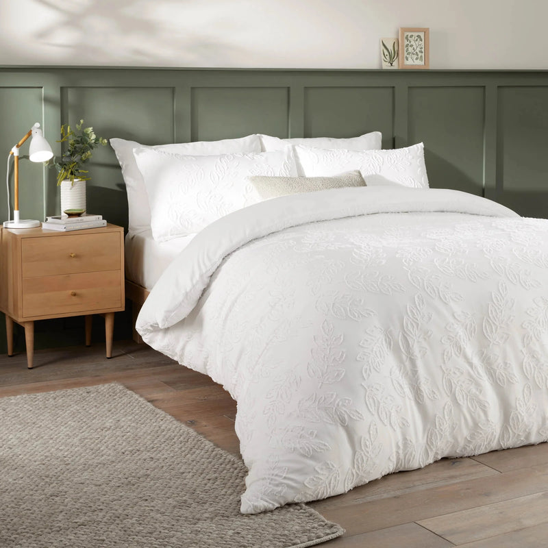 Duvet Day Seville Leaf Tufted Soft Touch Duvet Cover Set