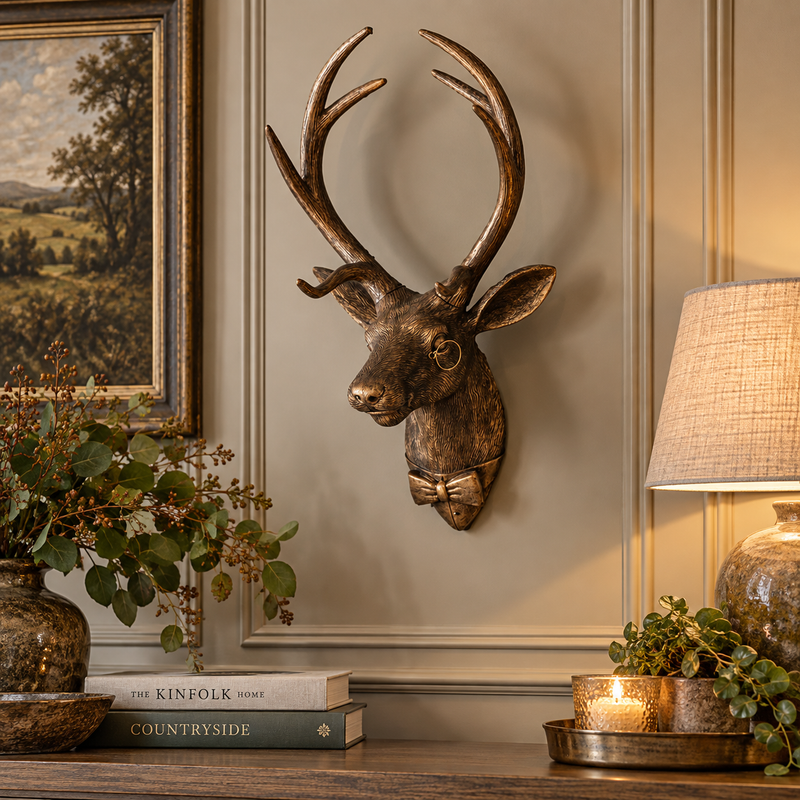 SIR CAMERON STAG WALL DECOR – BRONZE Curated by simply Hazel