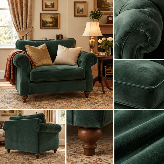 ERIN SNUGGLE SEAT – EMERALD GREEN SHOP DISPLAY UNIT  simply HAZEL | Handmade and Upholstered in Ireland