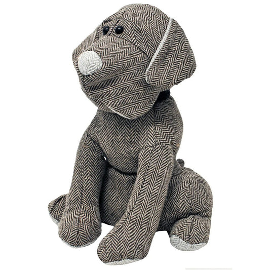 Essentials Doorstop Essentials Herringbone Dog Novelty Door Stop in Mocha