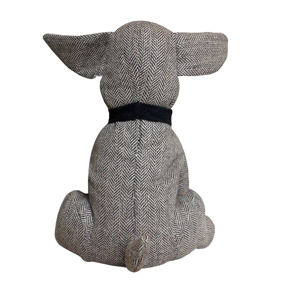 Essentials Doorstop Essentials Herringbone Dog Novelty Door Stop in Mocha