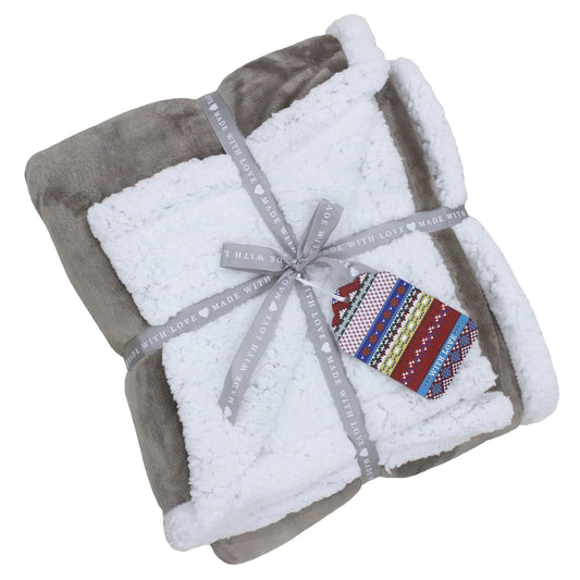 Essentials (Riva Home) Throw LUX SHERPA FLEECE THROW – MOCHA by Essentials (Copy)