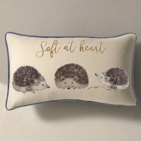 Evans Litchfield Cushions Premium Oakwood Hedgehog Rectangular duck feather filled Cushion 30cm x 50cm