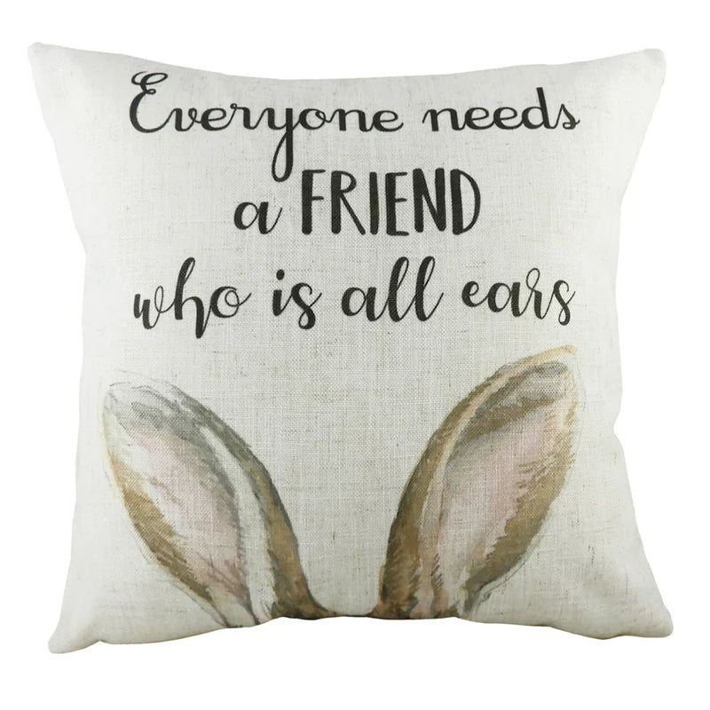 ALL EARS HARE CUSHION NATURAL by Evans Lichfield