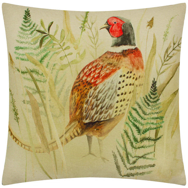 BRAMBLE PHEASANT PRINTED CUSHION by Evans Lichfield