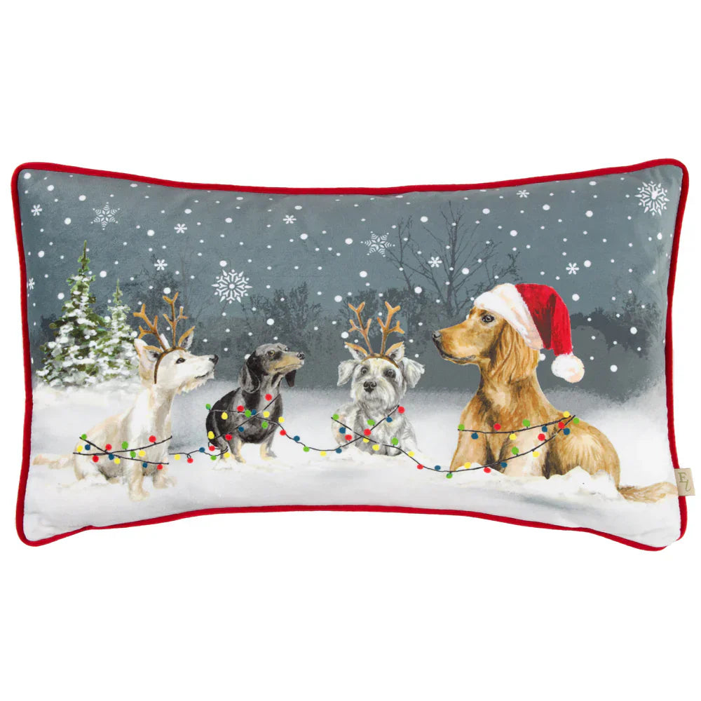 Evans Litchfield (Riva Home) Evans Lichfield Cushion 🐶 Christmas Dog Cushion by Evans Litchfield