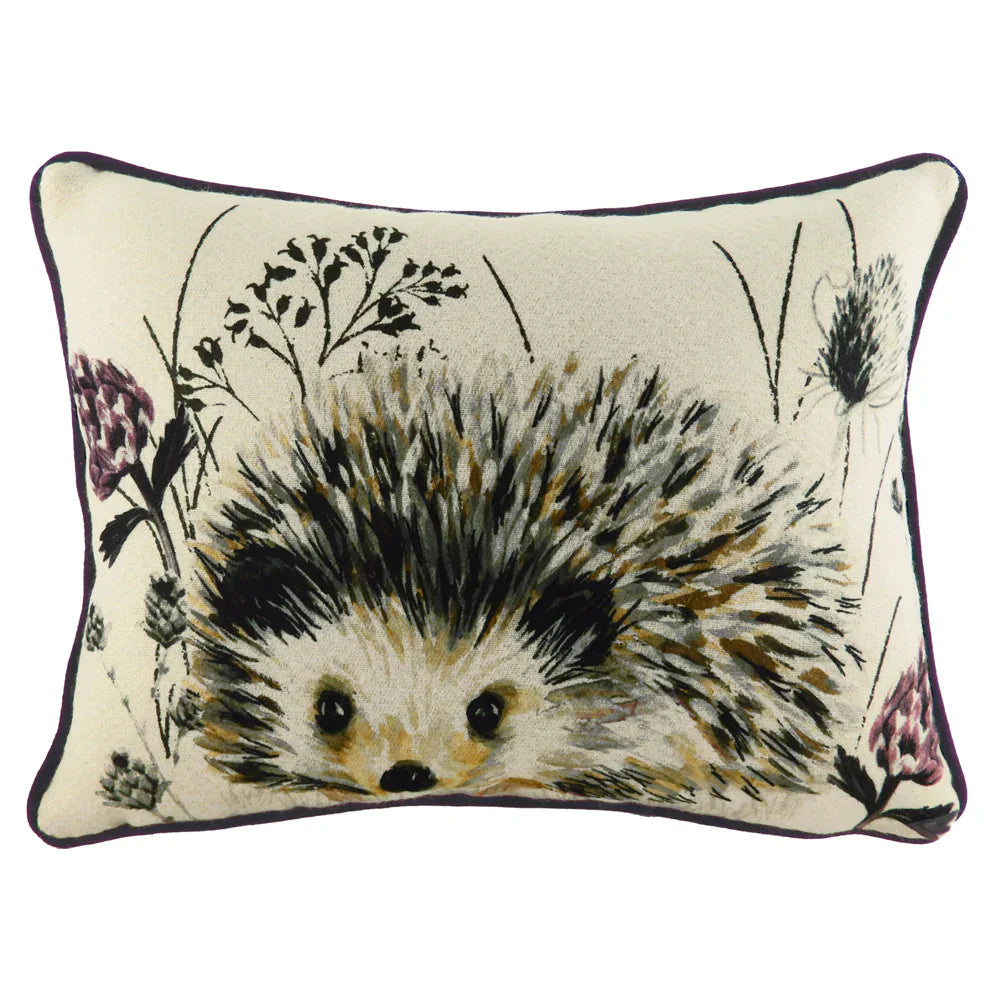 Evans Litchfield (Riva Home) Evans Lichfield Cushion Elwood Hedgehog Cushion – Black/Cream By Evans Litchfield