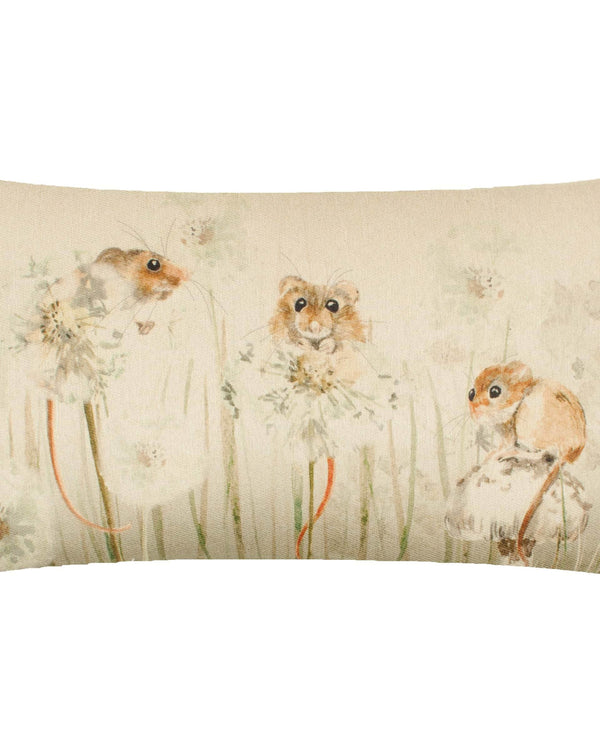 BRAMBLE MICE PRINTED CUSHION by Evans Lichfield