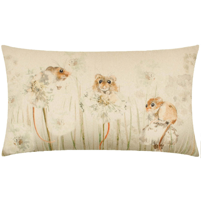 BRAMBLE MICE PRINTED CUSHION by Evans Lichfield