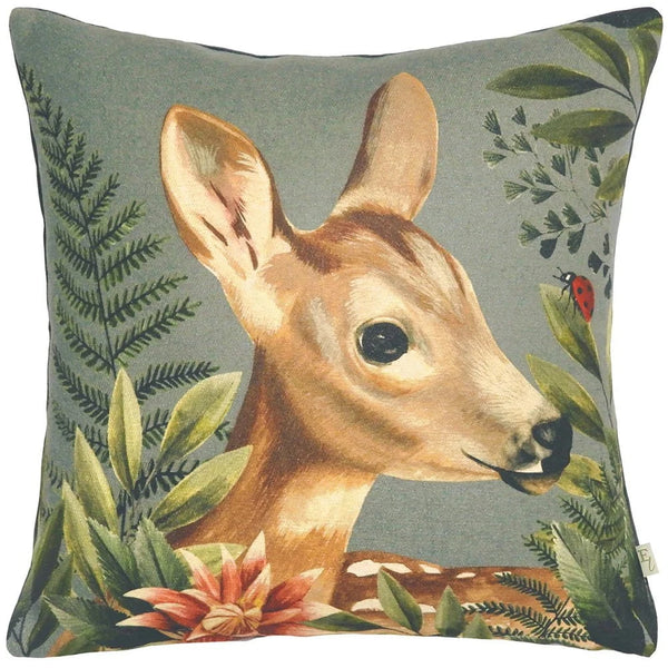 FOREST FAWN CUSHION GREY | by Evans Litchfield