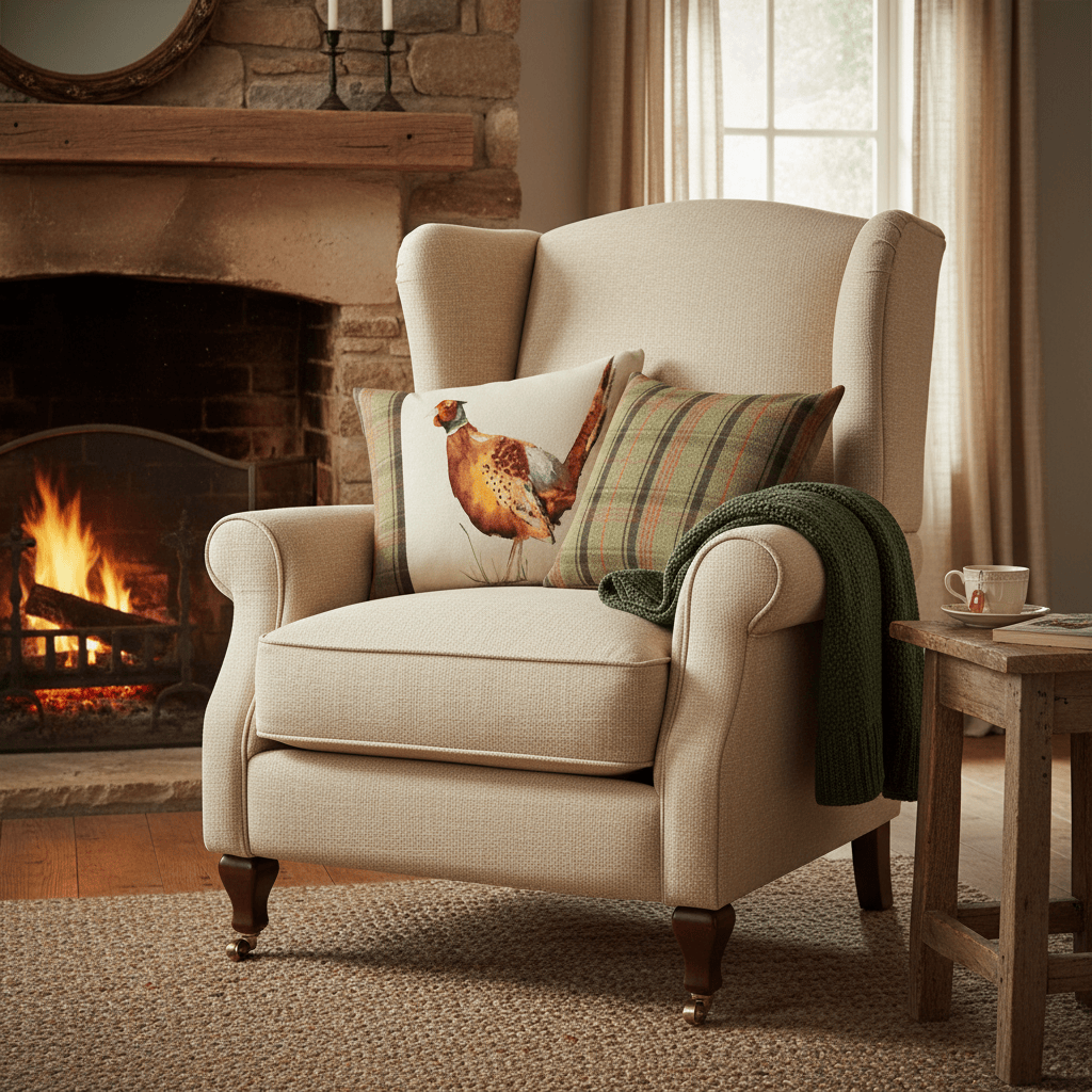 Evans Litchfield (Riva Home) Evans Lichfield Cushion Hunter Pheasant Rectangular Cushion Sand by Evans Lichfield