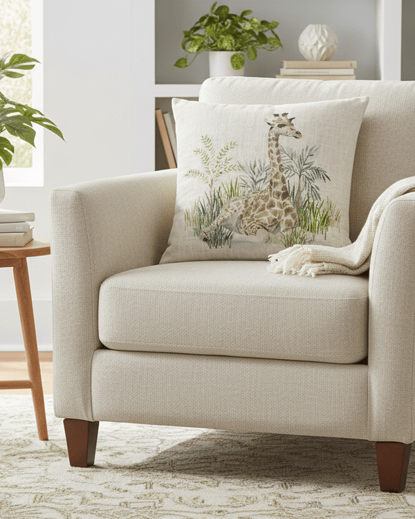 KENYA GIRAFFE CUSHION by Evans Lichfield