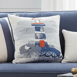 Premium Nautical Cushion 43cm x 43cm in 3 designs by Evans Lichfield