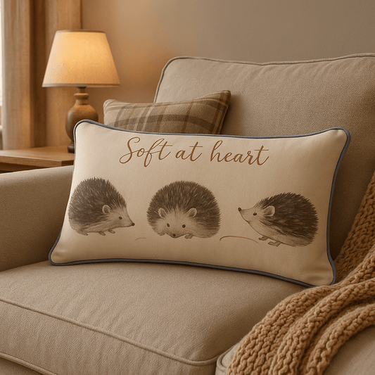 Evans Litchfield (Riva Home) Evans Lichfield Cushion Premium Oakwood Hedgehog Rectangular Cushion By Evans Litchfield