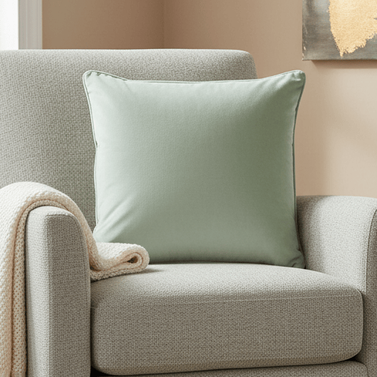 Premium Opulence Soft Velvet feather filled Cushion in Mint Green by Evans Litchfield