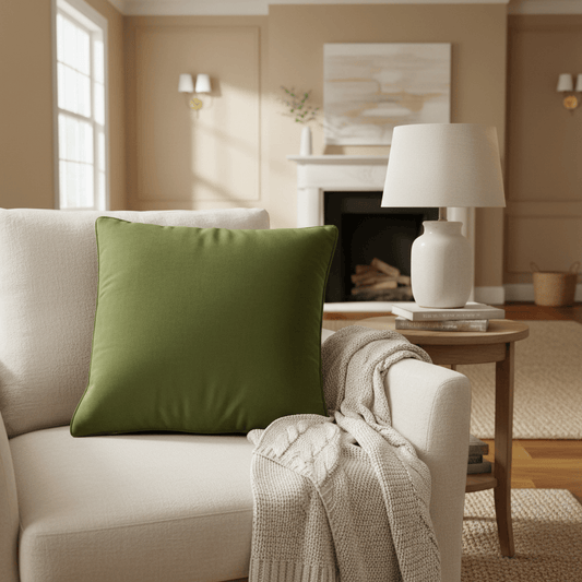 Evans Litchfield (Riva Home) Evans Lichfield Cushion Premium Opulence Soft Velvet feather filled Cushion in Olive by Evans Litchfield