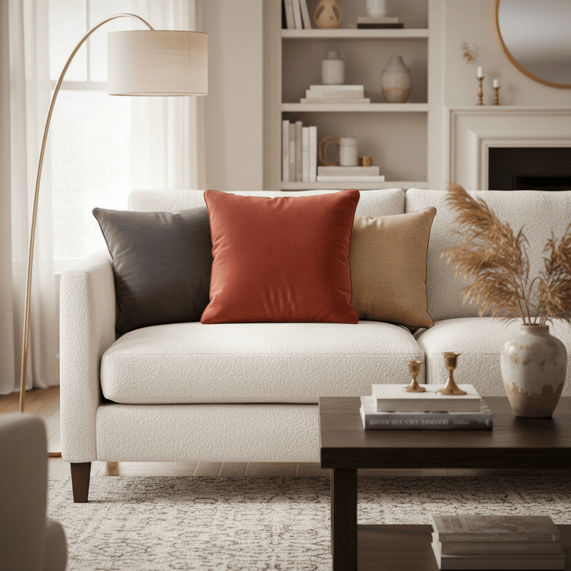 Premium Opulence Soft Velvet feather filled Cushion in Sunset by Evans Litchfield