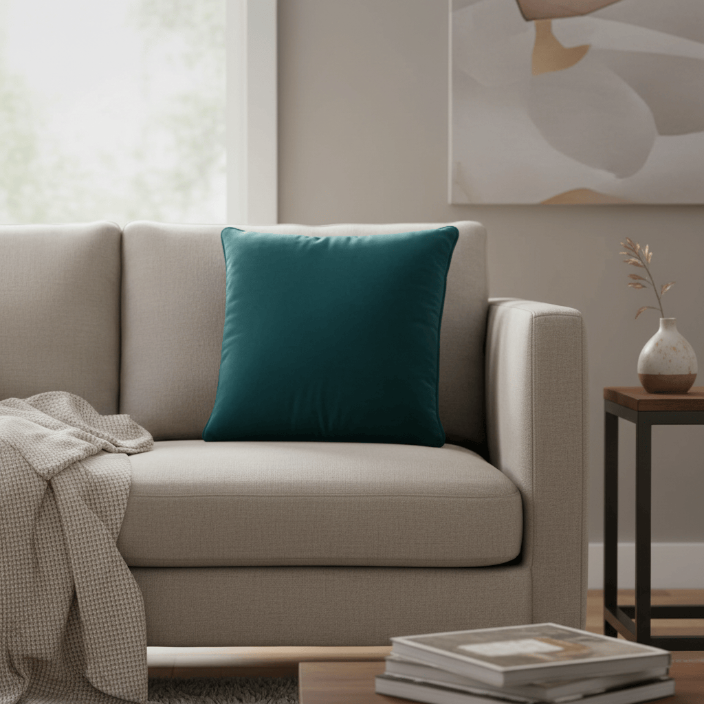 Evans Litchfield (Riva Home) Evans Lichfield Cushion Premium Opulence Soft Velvet feather filled Cushion in Teal by Evans Litchfield