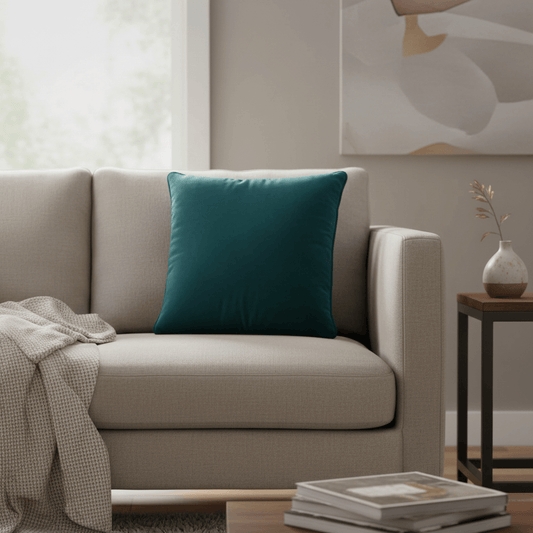 Evans Litchfield (Riva Home) Evans Lichfield Cushion Premium Opulence Soft Velvet feather filled Cushion in Teal by Evans Litchfield