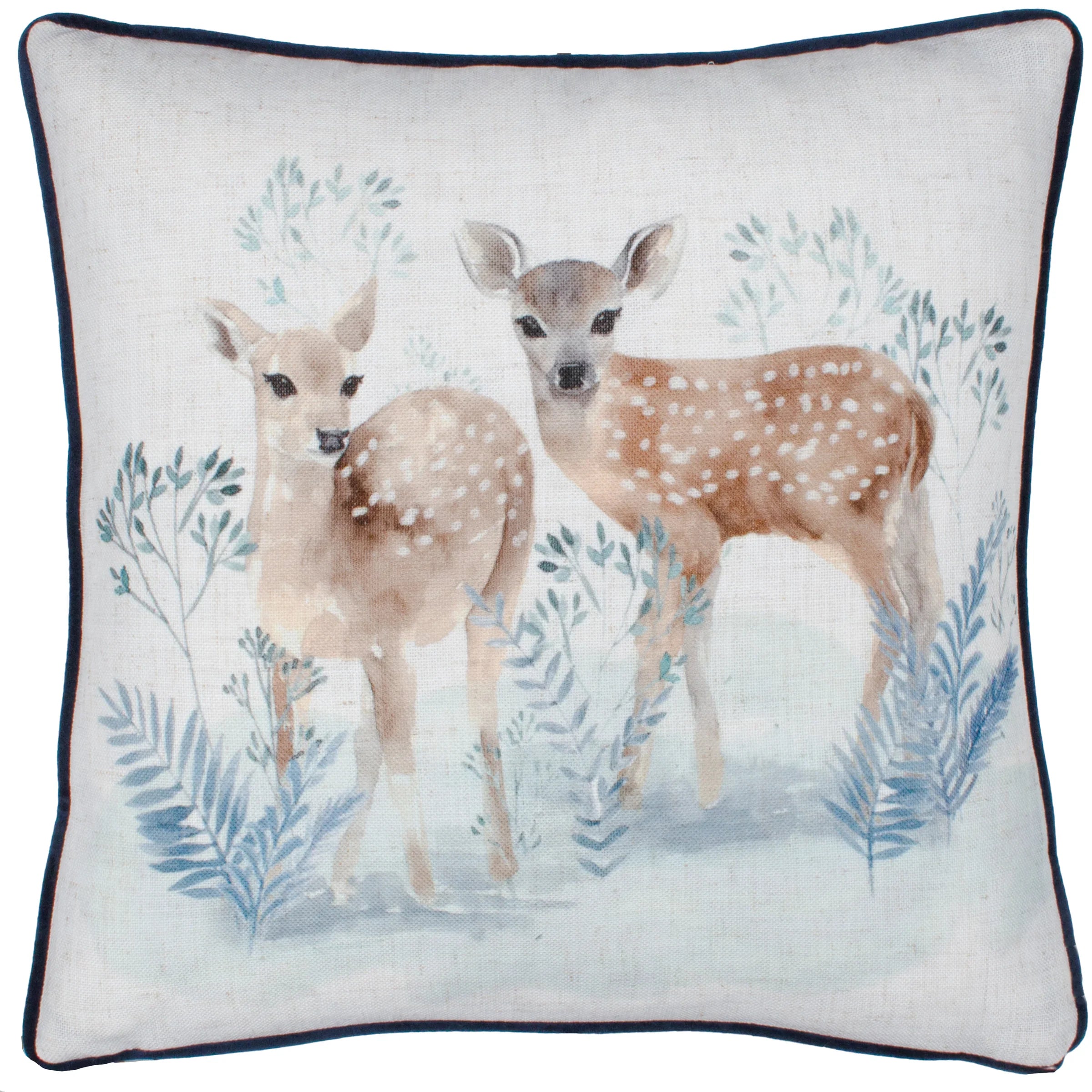 Evans Litchfield (Riva Home) Evans Lichfield Cushion WINTER FAWNS PRINTED CUSHION MULTI  by Evans Lichfield