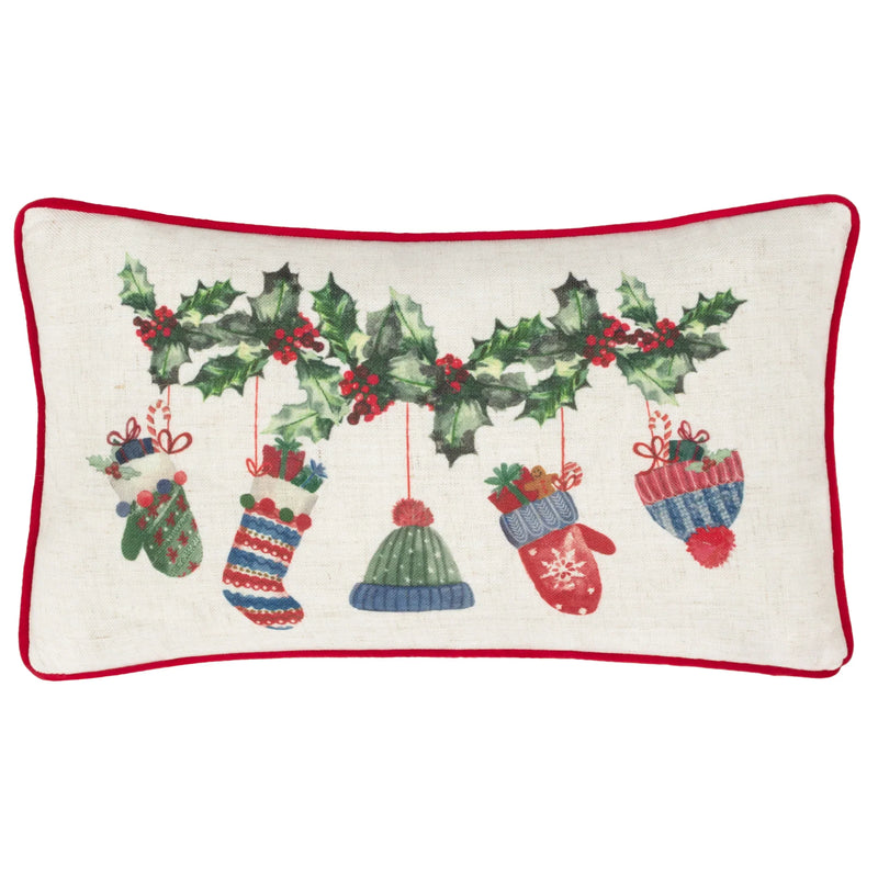 🎅 Winter Warmers Printed Cushion – Multicolour  by Evans Litchfield