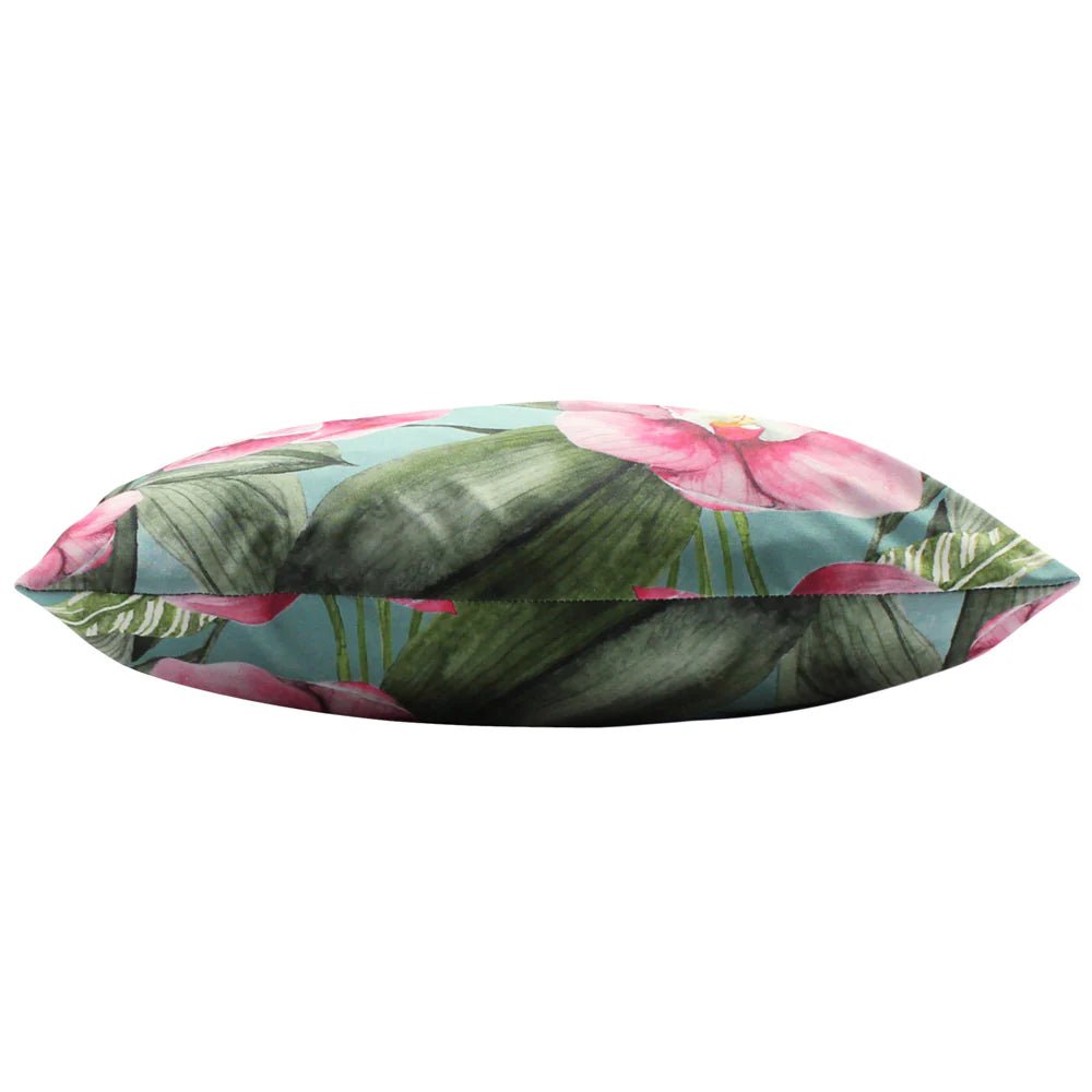 Evans Litchfield (Riva Home) Outdoor Cushion Orchids Outdoor Cushion in Blush/Duck Egg