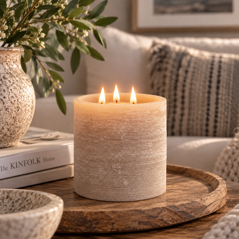EMBER 3-WICK LED CANDLE – WARM GREY Curated by simply Hazel