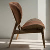 Fifty Five South Brown VINSI VELVET CHAIR WITH NATURAL ELM