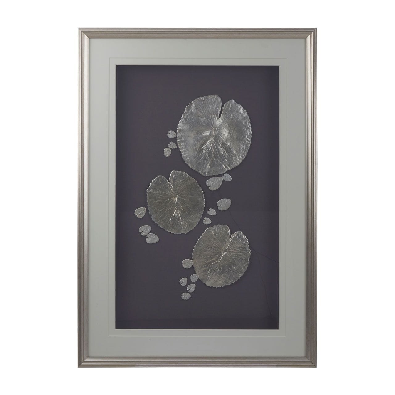 Fifty Five South Carving SILVER LEAF DESIGN FRAMED WALL ART