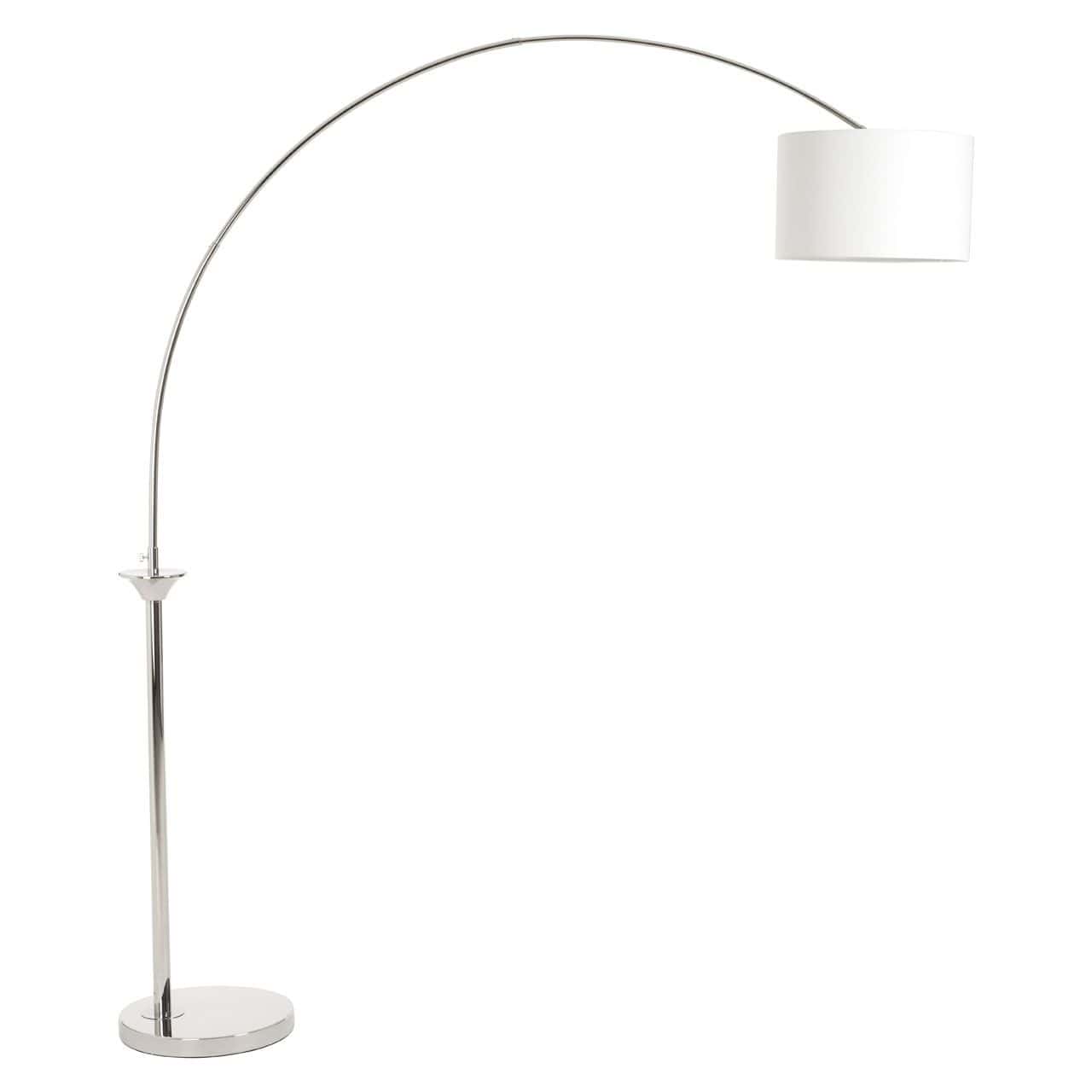 Fifty Five South Lamp Hubert Nickel Finish Arc Floor Lamp