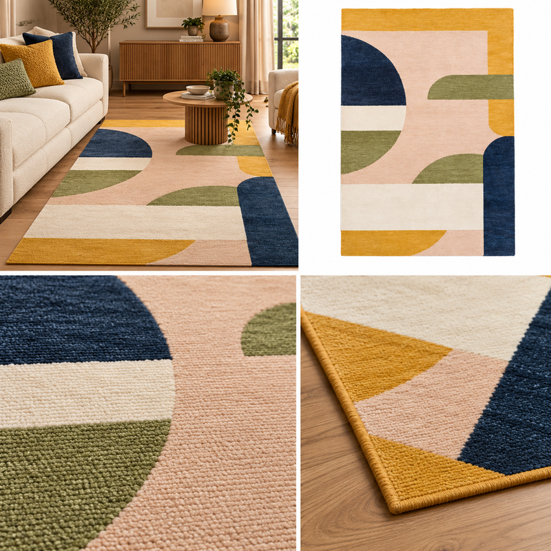 FULTON GEO WOOL BLEND RUG – MULTICOLOUR | Gallery