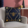 furn Cushions Navy Premium Bee Deco Geometric duck feather filled Cushion - 6 colour variants