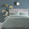 furn Interior Design Range Single Duvet set / Eau de Nil Bee Deco Geometric Duvet Cover Set - 4 colour variants