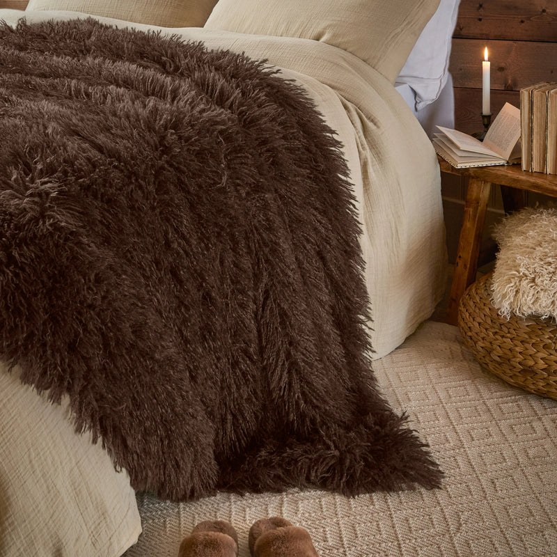 ROWAN FAUX FUR THROW by Furn