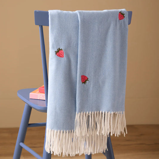 Furn (Riva Home) Bedspread/Throw FRUITS THROW BERRY SWEET BLUE by furn
