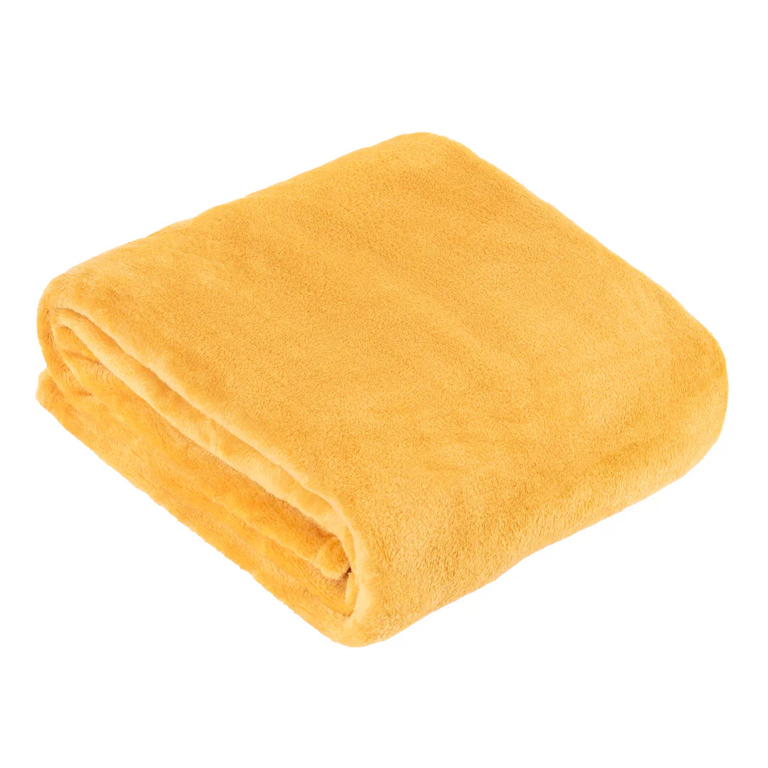 Furn (Riva Home) Bedspread/Throw Harrow Fleece Throw Ochre by Furn