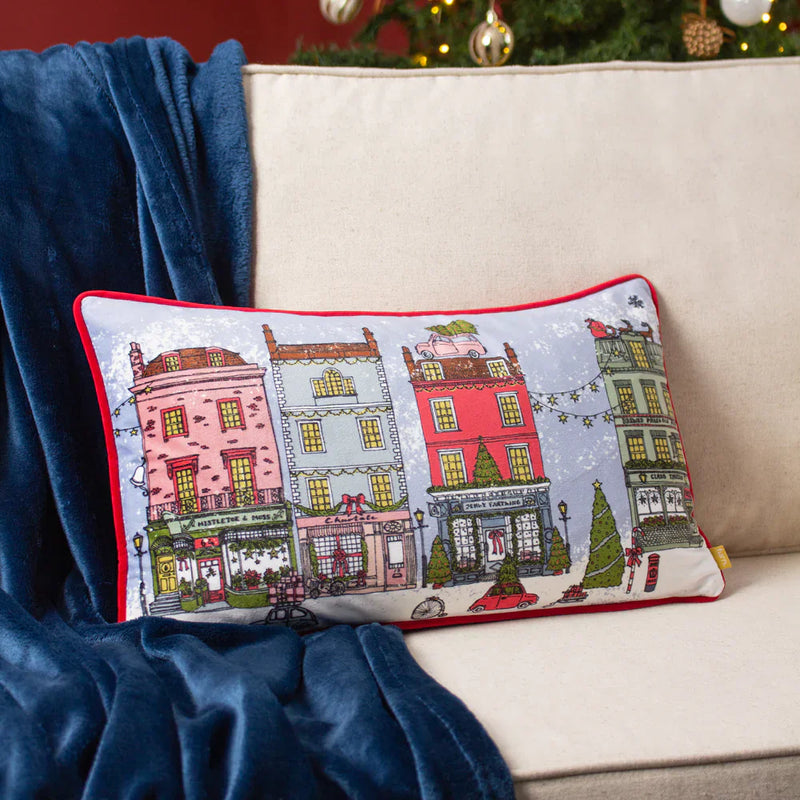 🏠 Christmas Spirit Festive Cushion – Lilac  by Furn