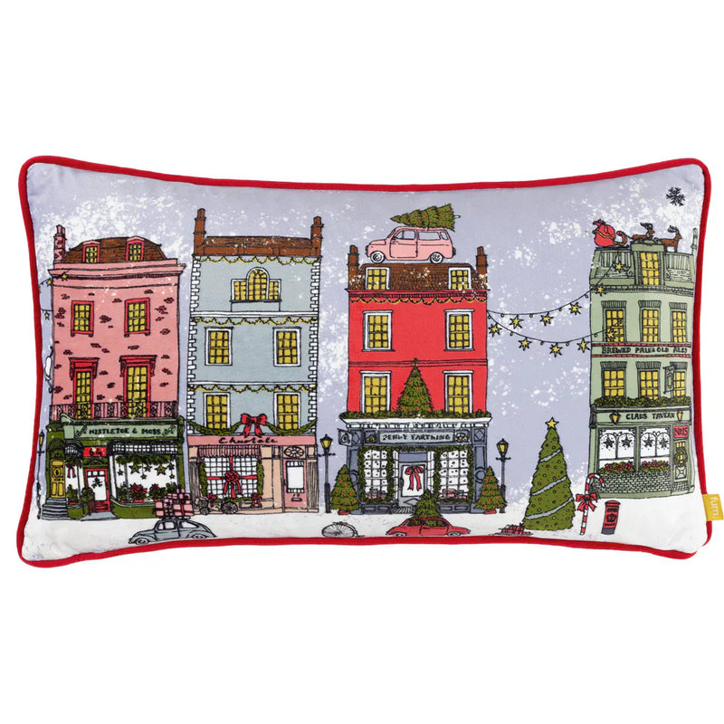 🏠 Christmas Spirit Festive Cushion – Lilac  by Furn