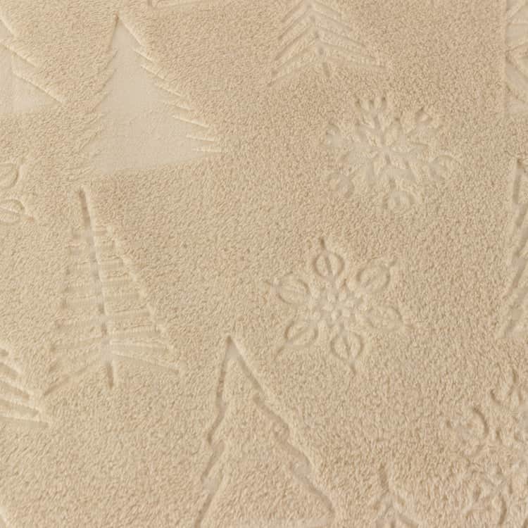 Furn (Riva Home) Christmas Decorations ✨ Festive Time Embossed Fleece Throw – Natural by Furn