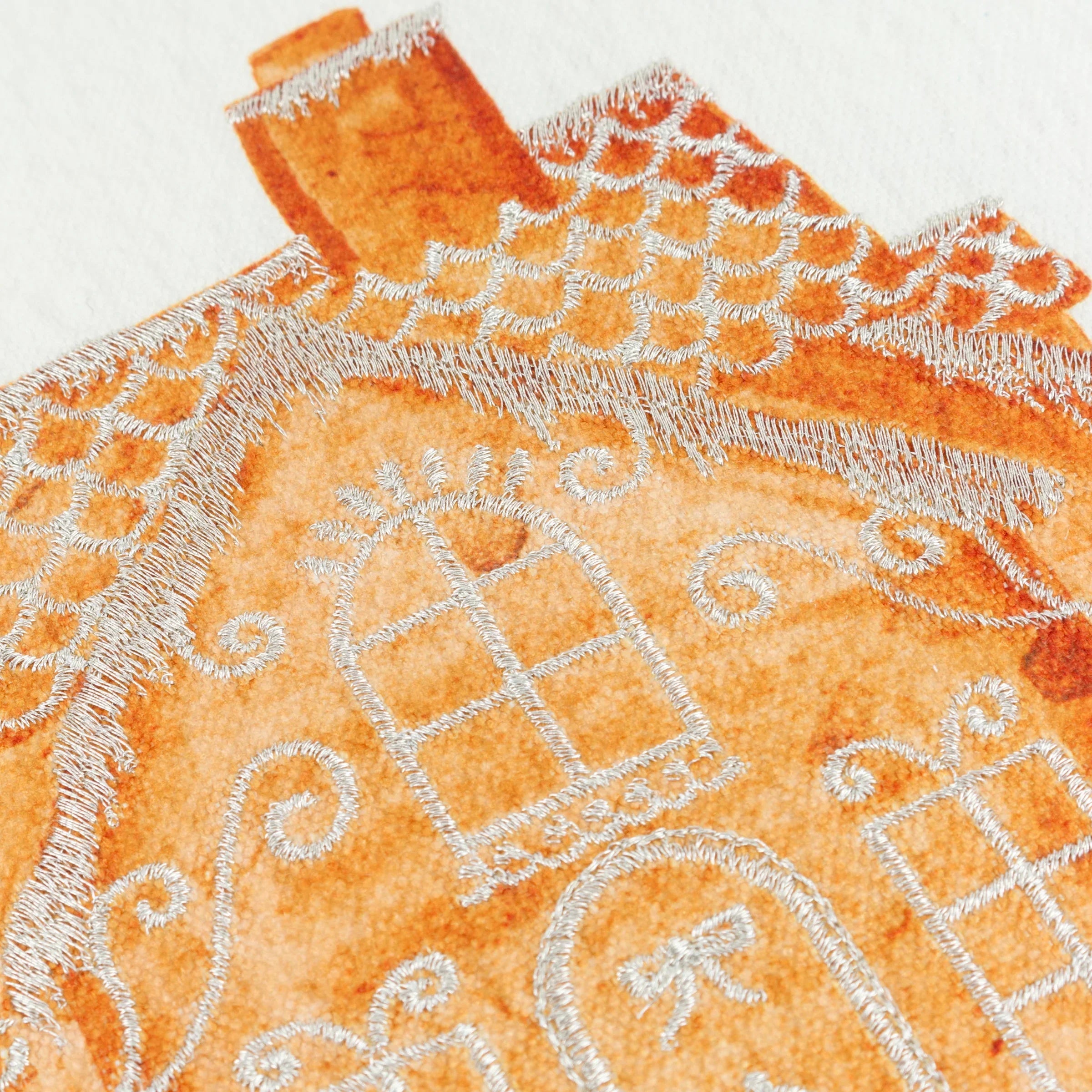 Furn (Riva Home) Christmas Decorations 🍪 Gretel Velvet Piped Cushion – Cloud Dust/Ginger  by Furn