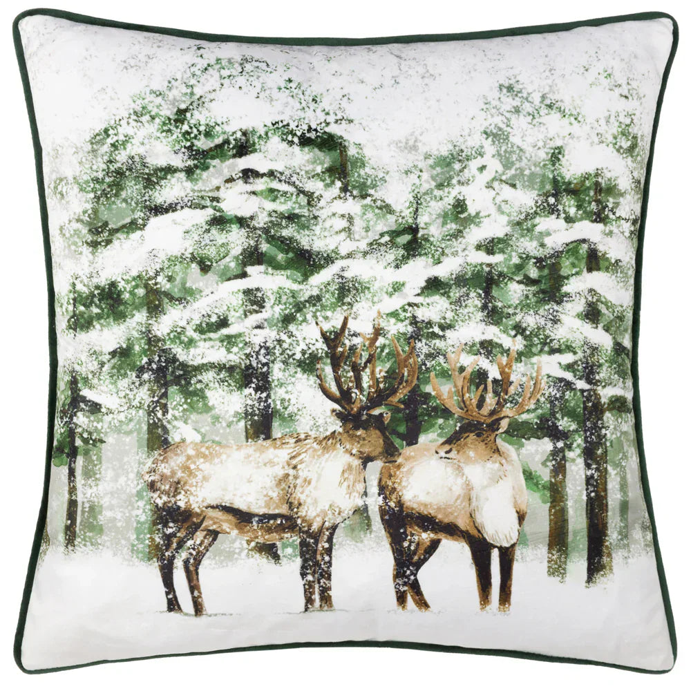 Furn (Riva Home) Christmas Decorations 🎄 Reindeer Cushion - Green by Furn