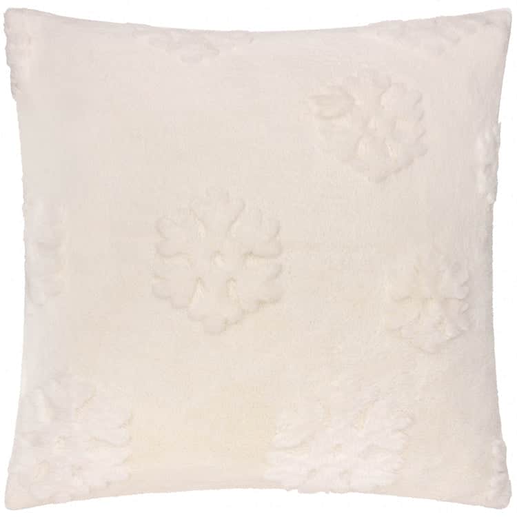 Furn (Riva Home) Christmas Decorations ❄️ Snowflakes Faux Fur Cushion – Snow White by Furn